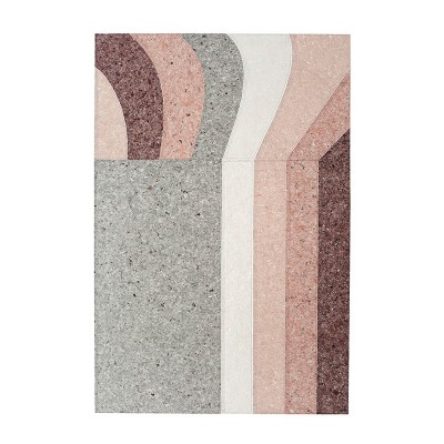 Alfombra Nuances Curve Burgundy de Gan Rugs en Moises Showroom Alfombra Nuances Curve Burgundy de Gan Rugs en Moises Showroom
