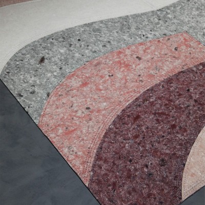 Alfombra Nuances Curve Burgundy de Gan Rugs en Moises Showroom Alfombra Nuances Curve Burgundy de Gan Rugs en Moises Showroom