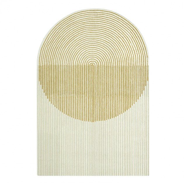 Alfombra PLY Yellow diseñada por MUT design para Gan Rugs en Moises Showroom