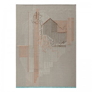 Alfombra Backstitch Composition Brick de Gan Rugs en Moises Showroom