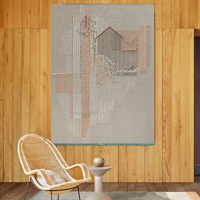 Alfombra Backstitch Composition Brick de Gan Rugs en Moises Showroom Alfombra Backstitch Composition Brick de Gan Rugs en Moises Showroom