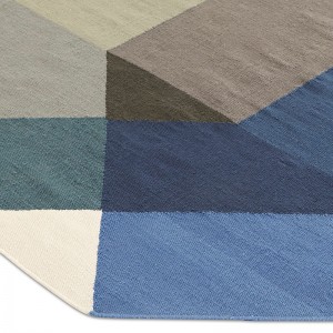 Kilim Diamond Blue-Yellow de Gan Rugs en Moises Showroom