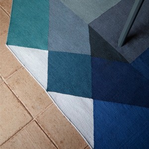 Kilim Diamond Blue-Yellow de Gan Rugs en Moises Showroom