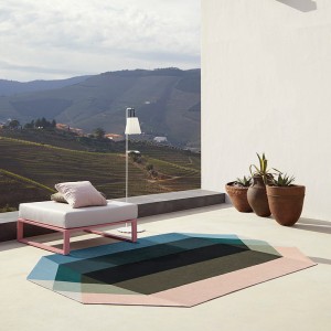 Kilim Diamond Nude petrol de Gan Rugs en Moises Showroom