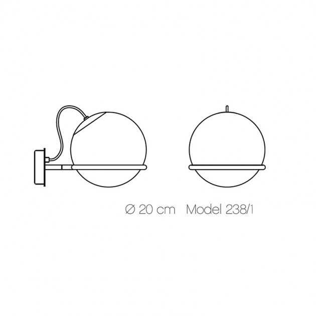 Aplique Le Sfere Model 238/1 Astep medidas