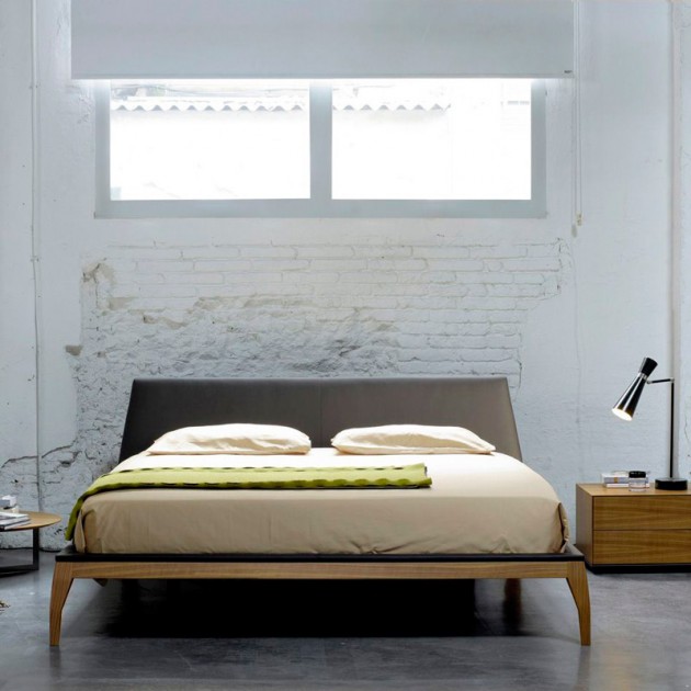 Cama Bel tapizada de treku en Moises Showroom