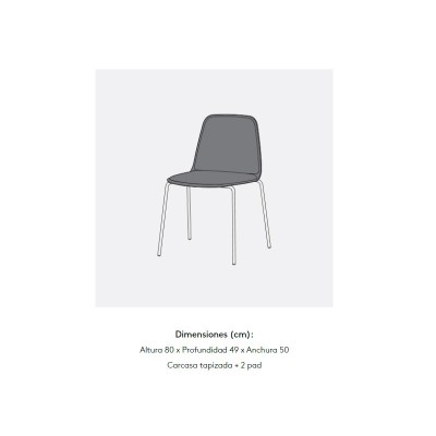 Bisell Treku chair with metal feet and upholstered with 2 pads Bisell Treku chair with metal feet and upholstered with 2 pads