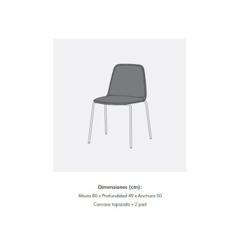Silla Bisell de Treku con pies metálicos y tapizada con 2 pads Silla Bisell de Treku con pies metálicos y tapizada con 2 pads