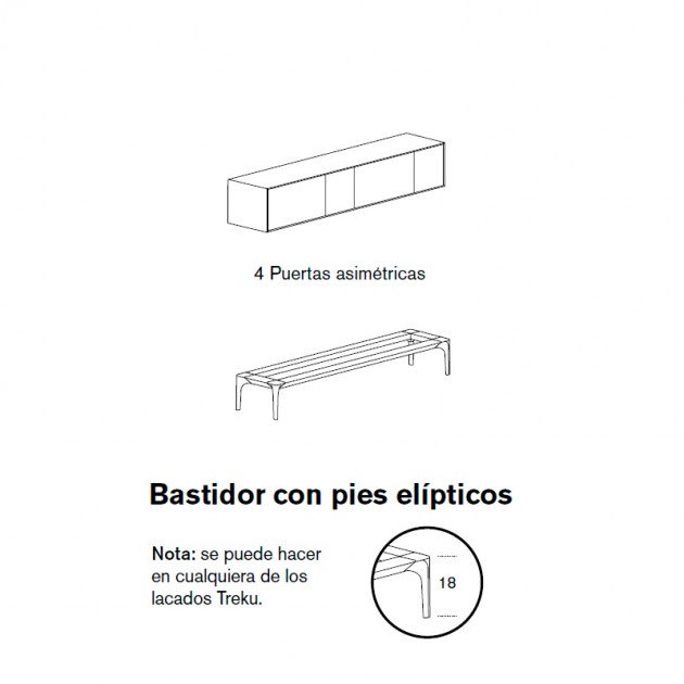 Composición Mueble TV Lauki 4 de Treku en Moises Showroom