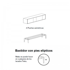 Composición Mueble TV Lauki 4 de Treku en Moises Showroom