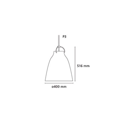 Lampe Caravage Mat P3 - Fritz Hansen Lampe Caravage Mat P3 - Fritz Hansen