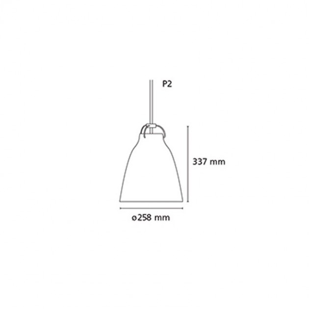 Medidas Lámpara Caravaggio Opal P2 Fritz Hansen