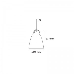 Medidas Lámpara Caravaggio Opal P2 Fritz Hansen