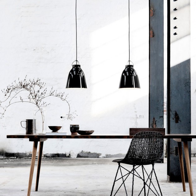 Ambiente con Lámpara Caravaggio P2 Black Black Fritz Hansen