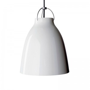 Lámpara Caravaggio P3 color blanco cordón gris Fritz Hansen