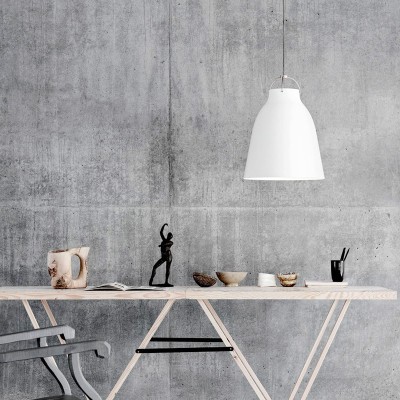 Ambiente con Lámpara Caravaggio P3 color blanco cordón gris Fritz Hansen Ambiente con Lámpara Caravaggio P3 color blanco cordón gris Fritz Hansen
