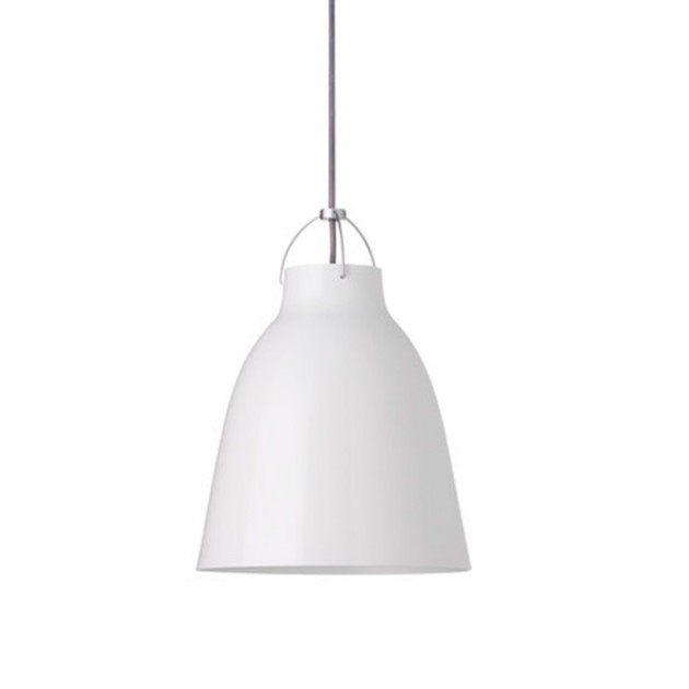 Lámpara Caravaggio P2 color blanco cordón gris Fritz Hansen