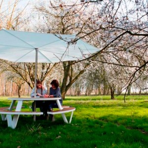 Ambiente con Mesa redonda picnic Pantagruel extremis