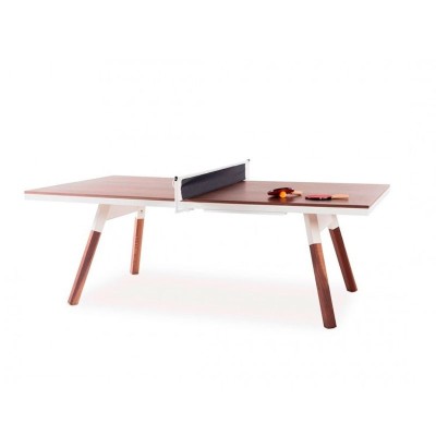 Mesa de Ping pong interior nogal color blanco colección You and me de RS Barcelona. Disponible en Moisés Showroom