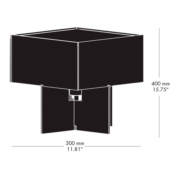 Medida lámpara de mesa CrossPlex T300 de Fritz Hansen