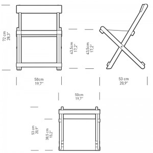 Medidas Silla de comedor BM4570 de carl Hansen. Disponible en Moisés showroom