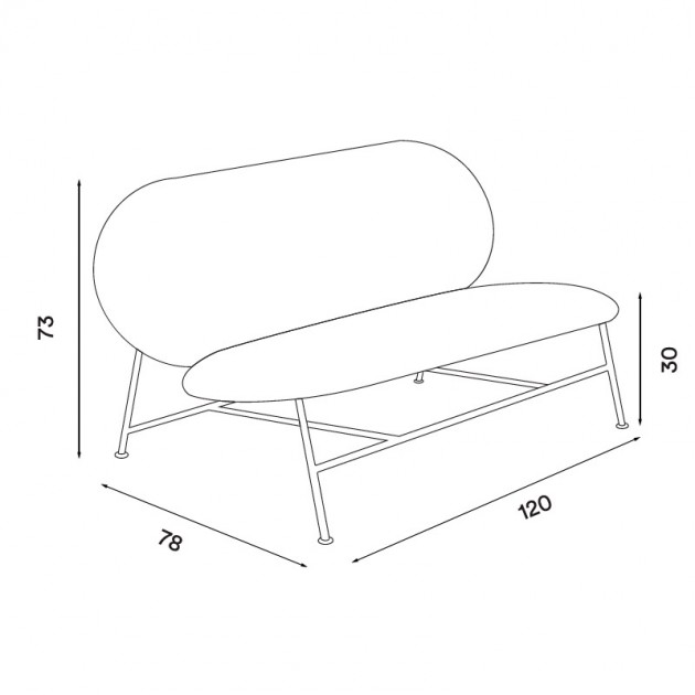 Dimensiones Sofá oblong de Northern