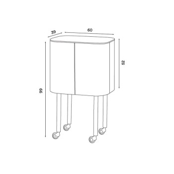 Dimensiones Loud bar con ruedas de Northern Dimensiones Loud bar con ruedas de Northern