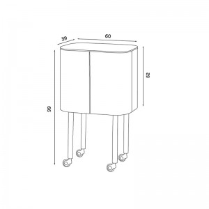 Dimensiones Loud bar con ruedas de Northern