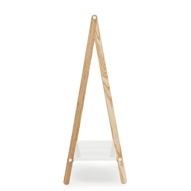 Toj Clothes Rack grande fresno y acero color blanco de Normann Copenhagen