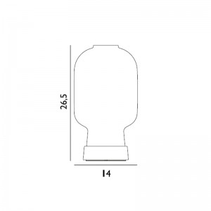 dimensiones lámpara AMP mesa de Normann copenhagen