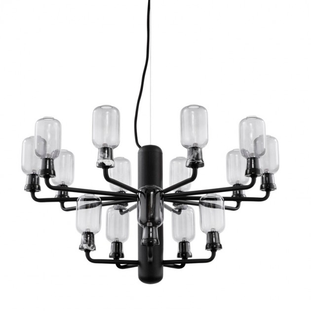 comprar lámpara amp Chandelier pequeña negro de Normann copenhagen.