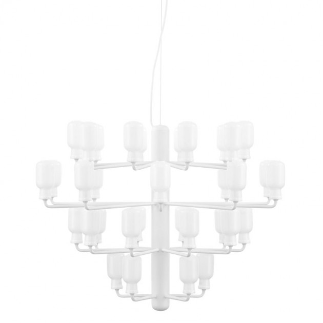 comprar Lámpara Amp Chandelier grande color branco cristal blanco de Normann copenhagen