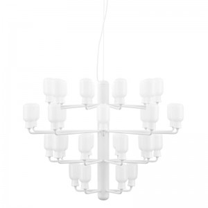 comprar Lámpara Amp Chandelier grande color branco cristal blanco de Normann copenhagen