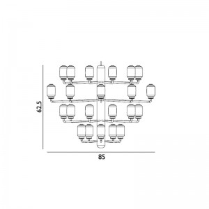 dimensiones Lámpara Amp Chandelier grande de Normann copenhagen