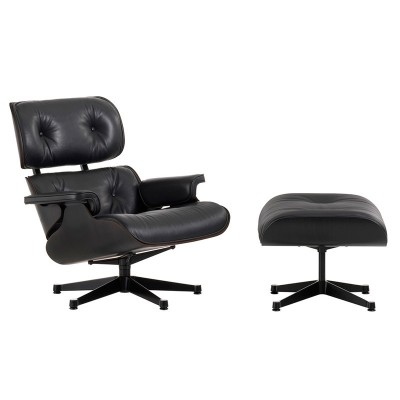 Poltrona e Pouf Nero - Vitra Poltrona e Pouf Nero - Vitra