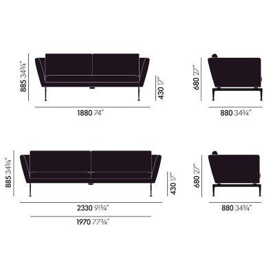 Canapé Suita avec capitonnage Vitra Canapé Suita avec capitonnage Vitra