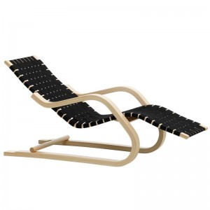 Lounge Chair 43 cincha negra de Artek