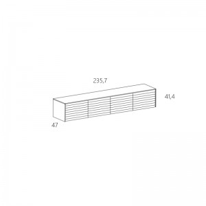 dimensiones aparador Sussex 401 4 puertas de Punt Mobles