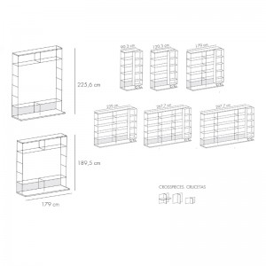 dimensiones Mueble de TV Literatura Open de Punt Mobles