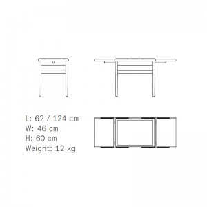 Medidas art collector´s table de Finn Juhl