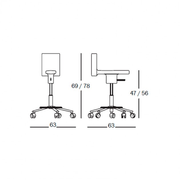 dimensiones taburete 360º Magis