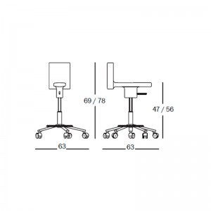 dimensiones taburete 360º Magis