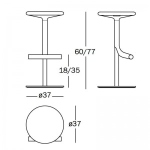 dimensiones taburete Tibu Magis