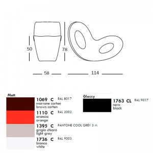 dimensiones y colores Mecedora Voido Magis