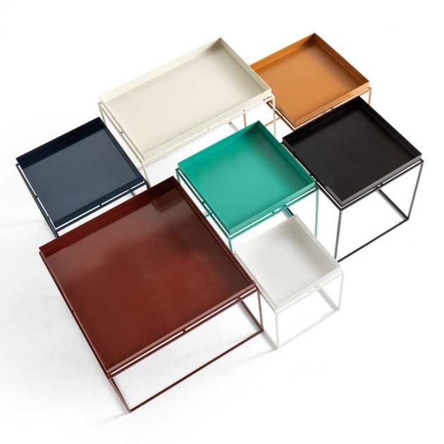 Familia de mesas Tray Table de HAY en Moises Showroom