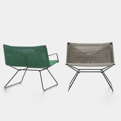 Butaca Neil Twist Armchair de MDF Italia color verde inglés