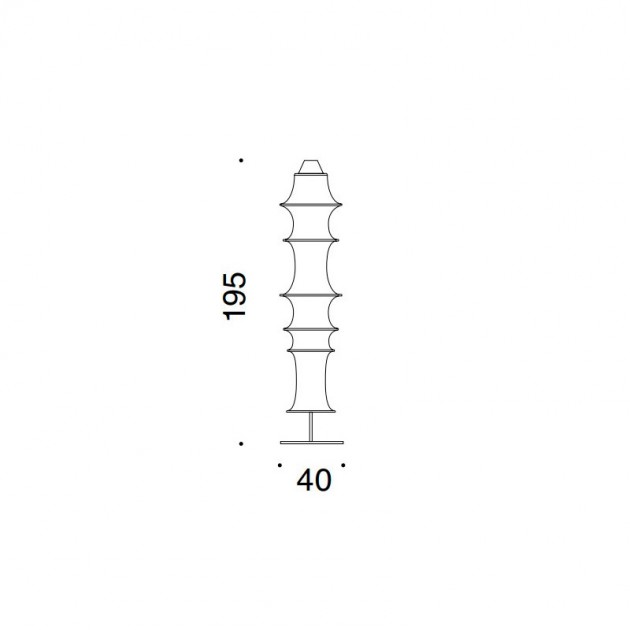 dimensiones Lampara de pie Falkland Danese Milano