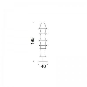 dimensiones Lampara de pie Falkland Danese Milano