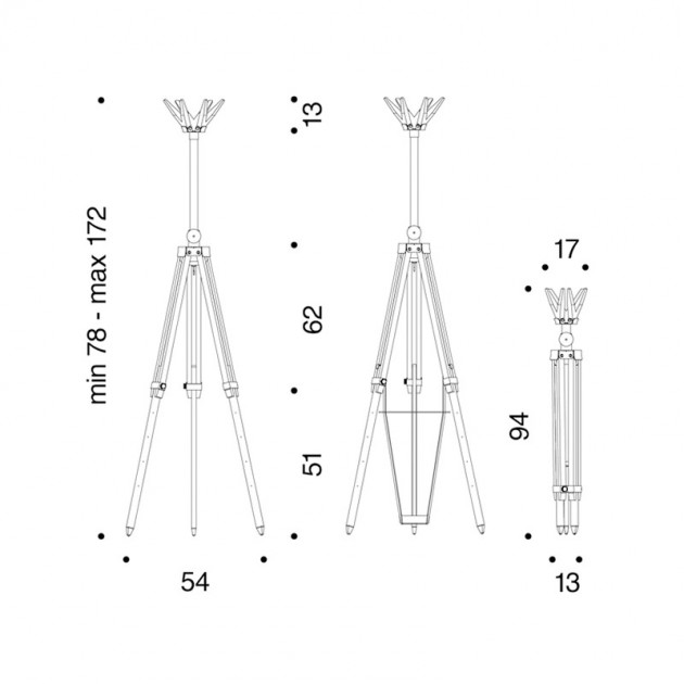 dimensiones Perchero-paragüero Tespolone Danese Milano
