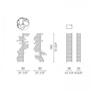 dimensiones cómoda revolving cabinet Capellini